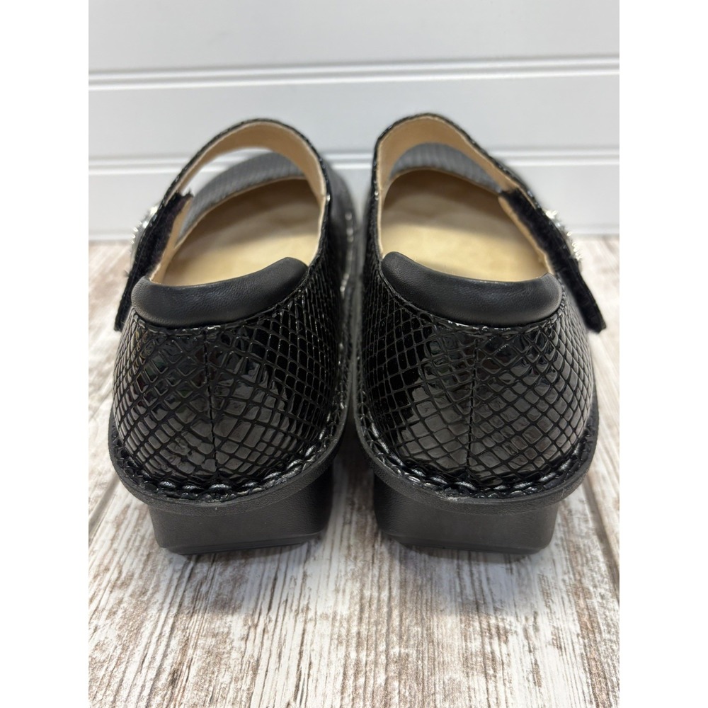 Alegria Paloma Patent Leather Black Comfort Mary Jane Shoe Sz EU 39 US Sz 9 - Picture 6 of 11